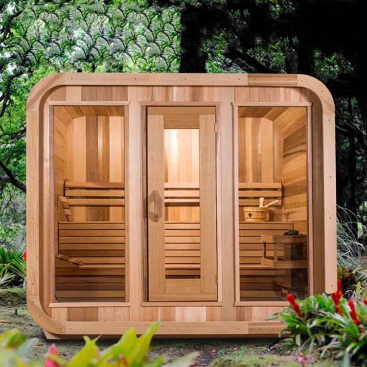 Wholesale Popular Outdoor Barrel Sauna Wood Burning Red Cedar Wood Portable Sauna With Low Price