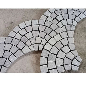 chinese design 10x10x3cm concrete cheap outdoor garden granite white limestone paving stones slabs tiles