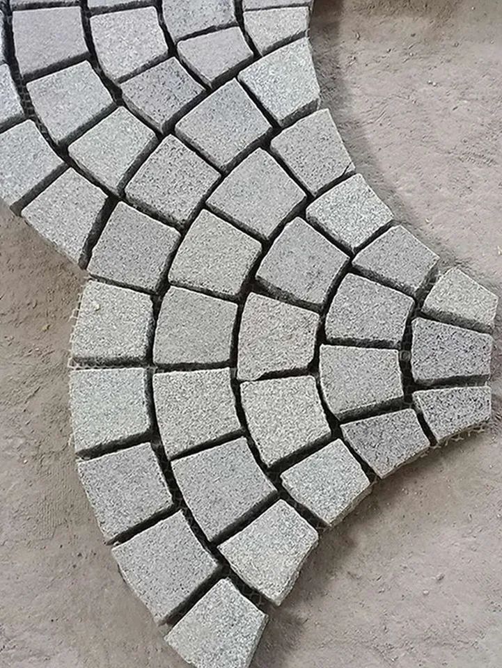 chinese design 10x10x3cm concrete cheap outdoor garden granite white limestone paving stones slabs tiles