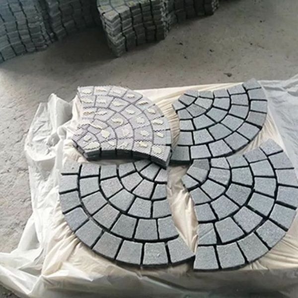 garden pool brown natural granite pavers basalt fan pattern paving outdoor stone tiles patterns for driveway prices