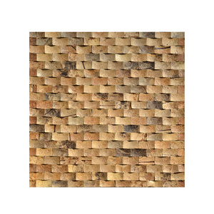 Wholesale good price wall panels tile coconut shell Mosaic Wall Art 300*300mm Wood Mosaic for TV Background Wall