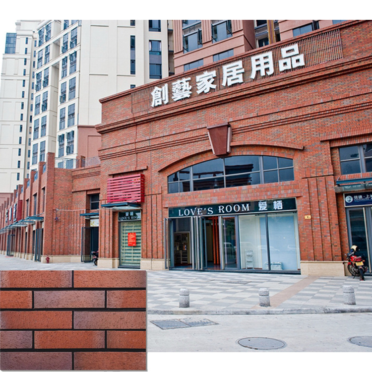 thermal insulation low price decorative tile,exterior red clay brick wall tile veneer clay brick exterior in dubai