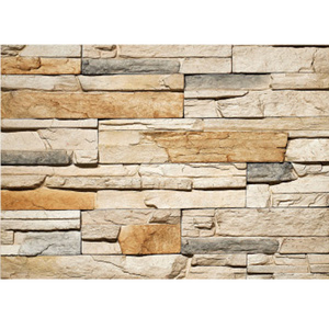 stone faux stacked artificial face stone cladding siding panel for exterior walls