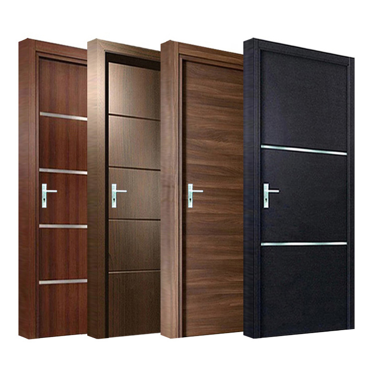 Cheap price customize prehung acoustic wooden doors house hotel project interior room sound proof pine solid wood flush door