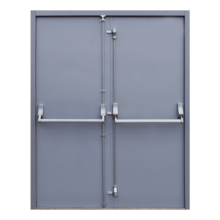 Commercial house hotel fire protection metal doors interior room security fire rated steel single door design with panic bar