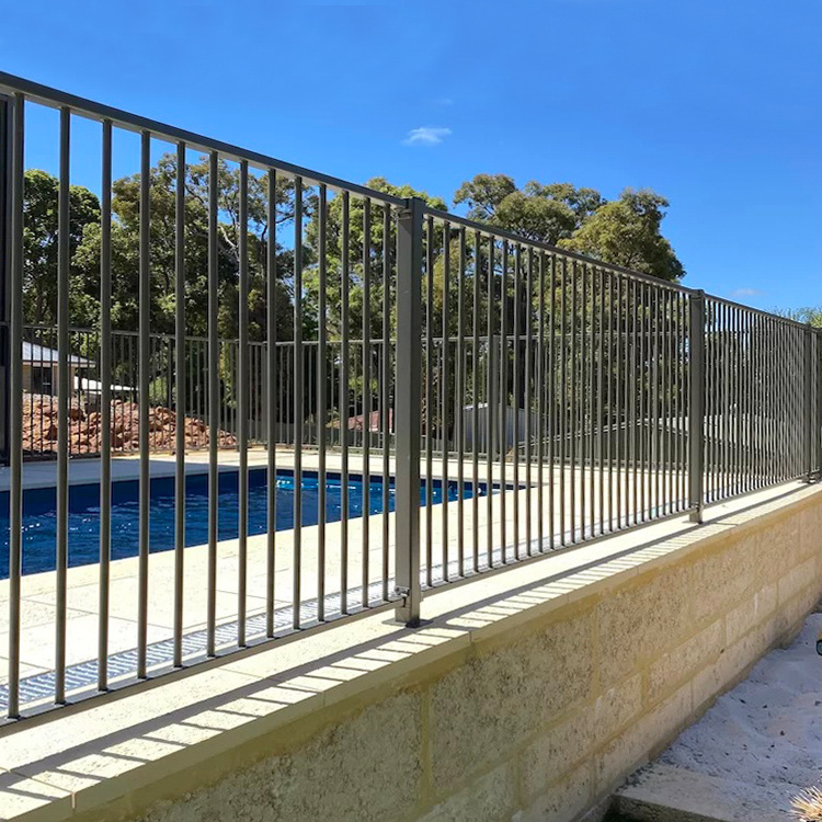 Modern garden metal aluminium fencing design outdoor swimming pool safety protect aluminum fence for sale