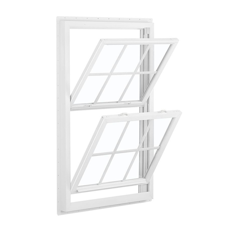 Apartment home hotel modern double hung sash windows design vertical up down sliding upvc glass window