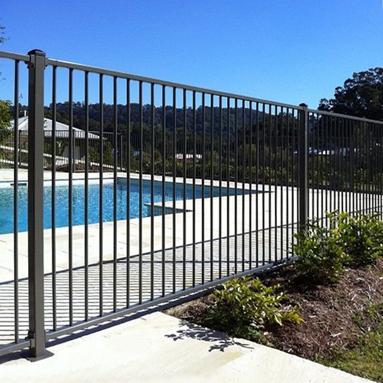 Modern garden metal aluminium fencing design outdoor swimming pool safety protect aluminum fence for sale