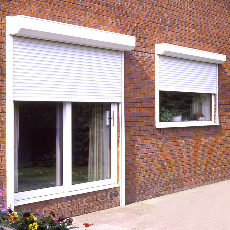 China exterior metal hidden rolling shutters windows bullet proof security electric aluminum roller shutter window