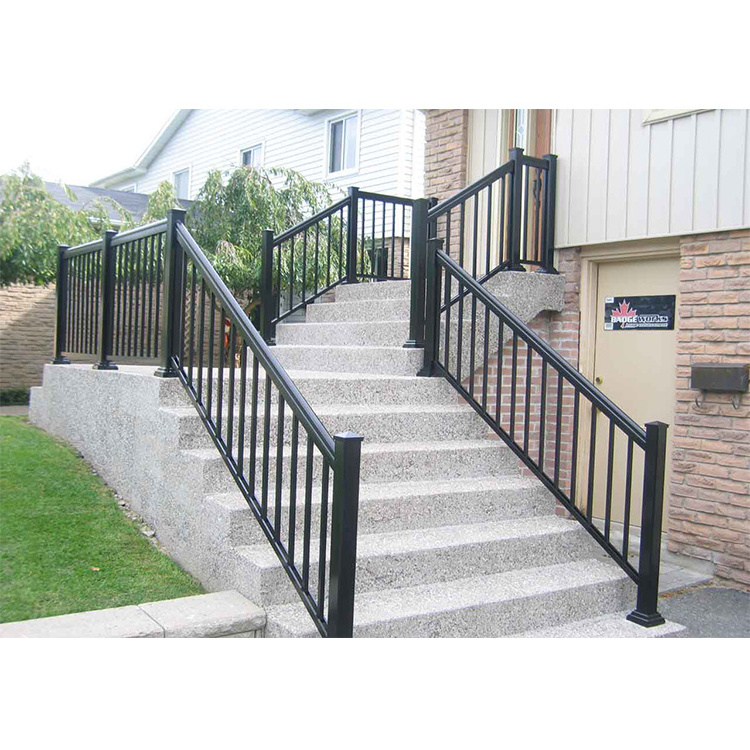 China supplier outdoor balcony and stair aluminum fence railing custom square aluminium staircase railing designs