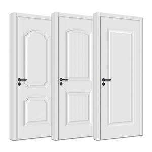 American style interior bedroom moulded hdf wood door internal room white primer color lacquer molded wooden timber doors