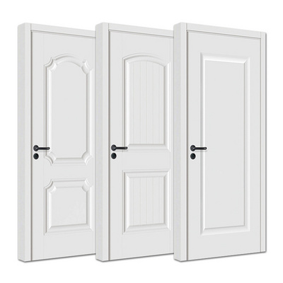 American style interior bedroom moulded hdf wood door internal room white primer color lacquer molded wooden timber doors