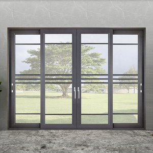 Custom modern soundproof aluminium doors house interior living room thermal break aluminum alloy glass sliding french door