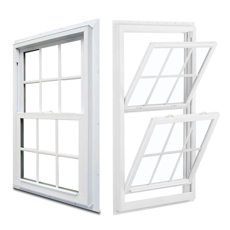 Apartment home hotel modern double hung sash windows design vertical up down sliding upvc glass window