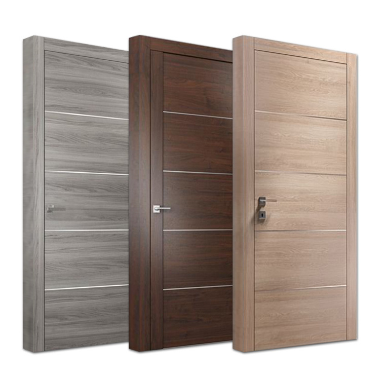 Cheap price customize prehung acoustic wooden doors house hotel project interior room sound proof pine solid wood flush door