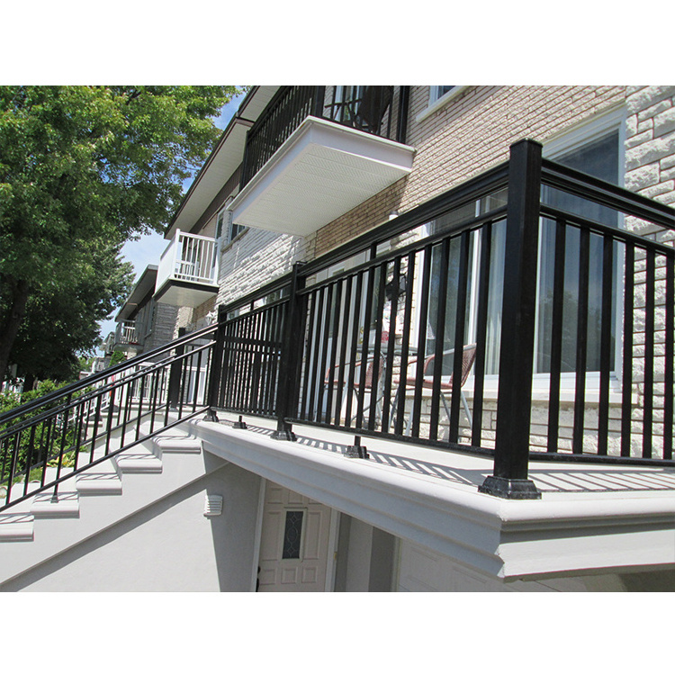 China supplier outdoor balcony and stair aluminum fence railing custom square aluminium staircase railing designs