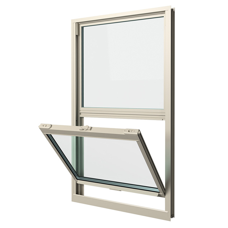 Custom aluminium up down vertical sliding windows design modern aluminum glass single hung sash window