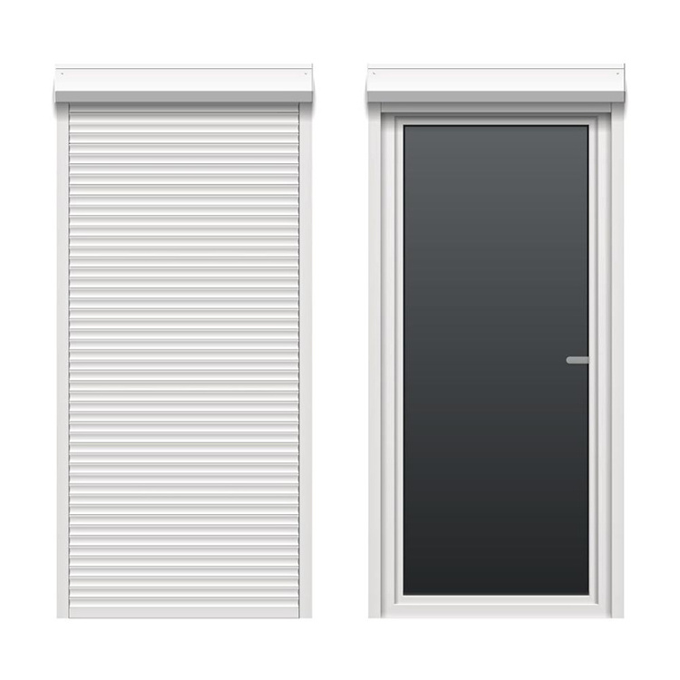 Interior rolling shutters windows custom wireless remote control automatic white roller shutter window