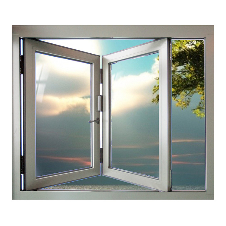 Customized aluminium glass horizontal sliding bi-fold window design modern aluminum bi folding windows