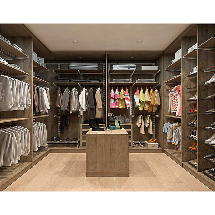 Custom luxury dressing room wooden cabinets walking wardrobes closets systems design modern bedroom walk in closet for clothes