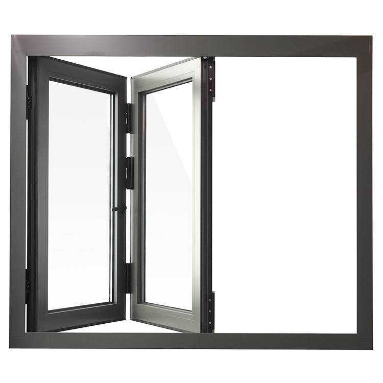 Customized aluminium glass horizontal sliding bi-fold window design modern aluminum bi folding windows