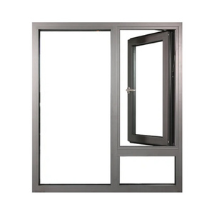 Custom soundproof aluminium swing window modern sound proof aluminum glass casement windows