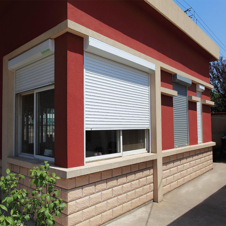 China factory exterior metal hidden rolling shutters windows external electric automatic aluminum roller up shutter window