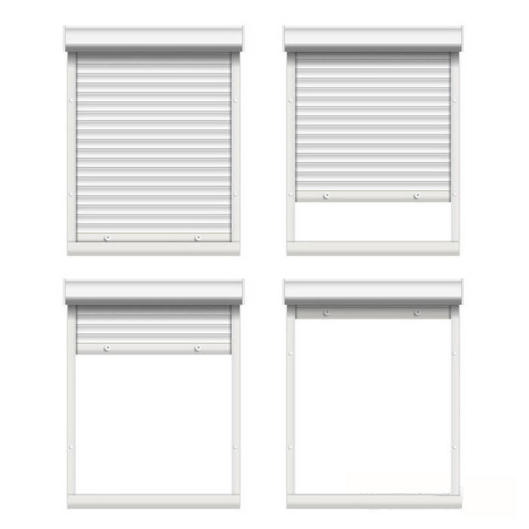 Interior rolling shutters windows custom wireless remote control automatic white roller shutter window