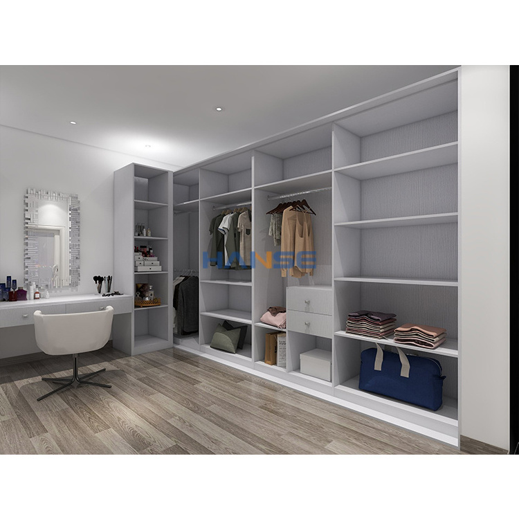 Custom bedroom wall mounted wood walkin cabinets closet furniture designs american modern pvc wooden built in wardrobe closet