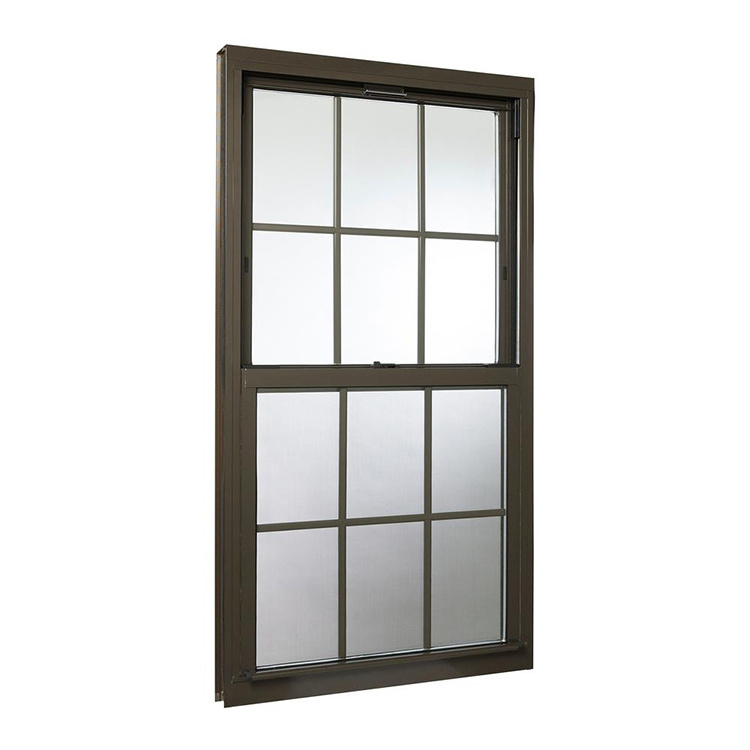 Custom aluminium up down vertical sliding windows design modern aluminum glass single hung sash window