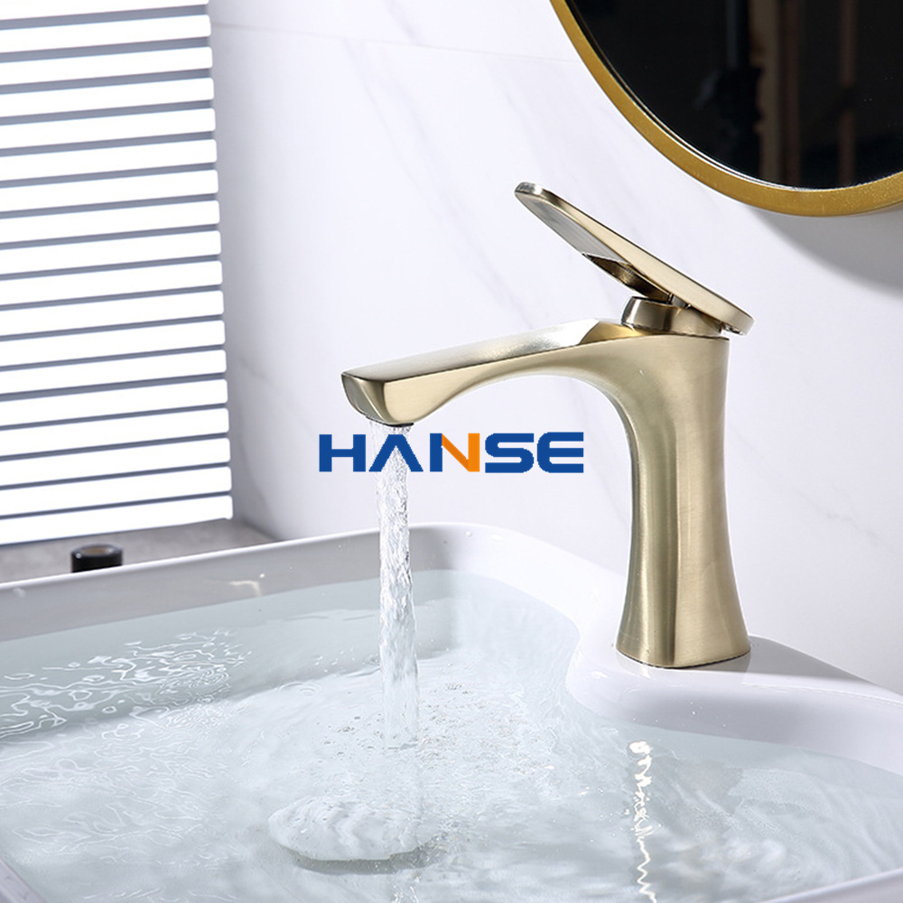 Modern Stainless Steel Single Handle Basin high end faucets luxury bathroom sink single mixer tap faucet gold