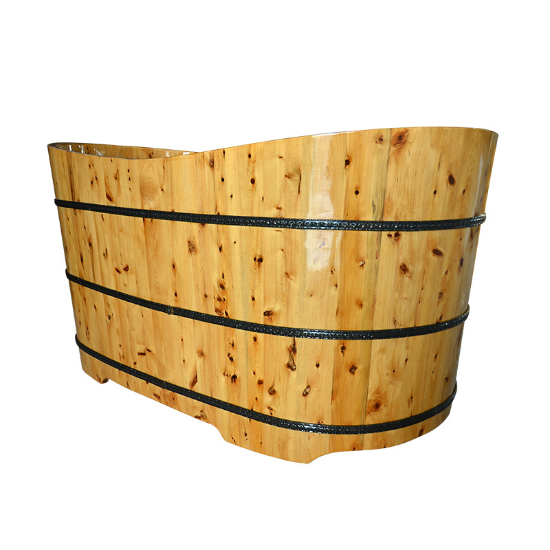 Best selling cheap price handmade freestanding wooden bath tub cedar wood bathtub wood japanese for sale