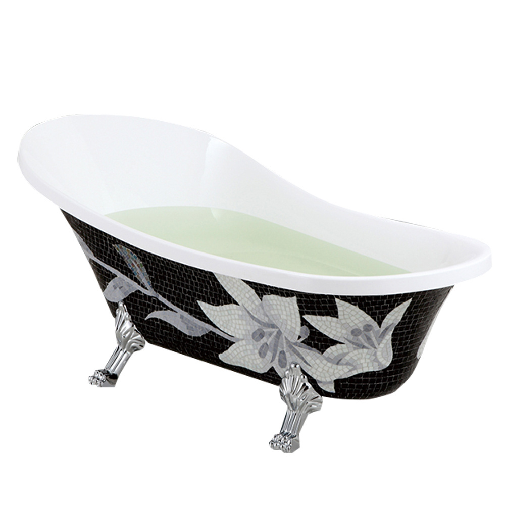 luxury acrylic fiberglass cast iron bath tub bathtubs bathroom soaking freestanding gold clawfoot bathtub with four legs