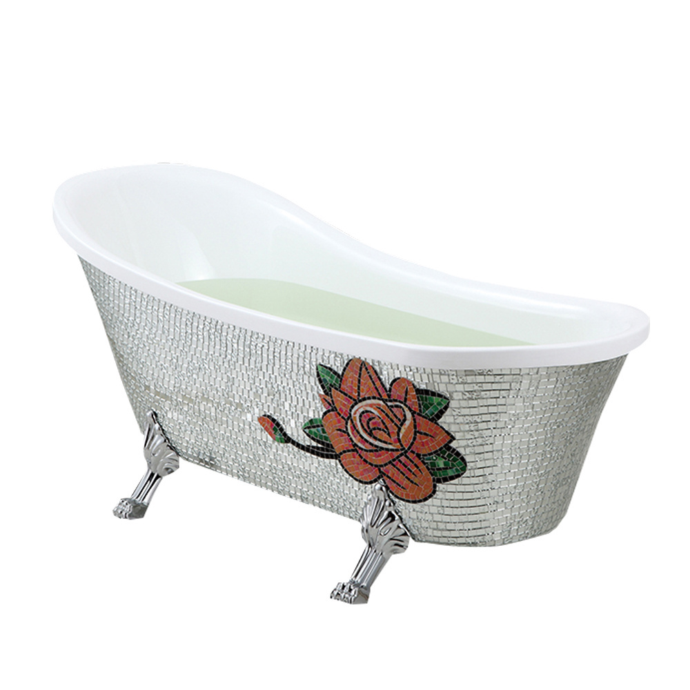 luxury acrylic fiberglass cast iron bath tub bathtubs bathroom soaking freestanding gold clawfoot bathtub with four legs