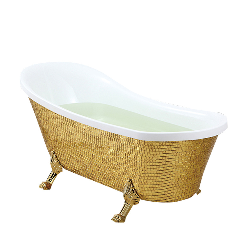 luxury acrylic fiberglass cast iron bath tub bathtubs bathroom soaking freestanding gold clawfoot bathtub with four legs