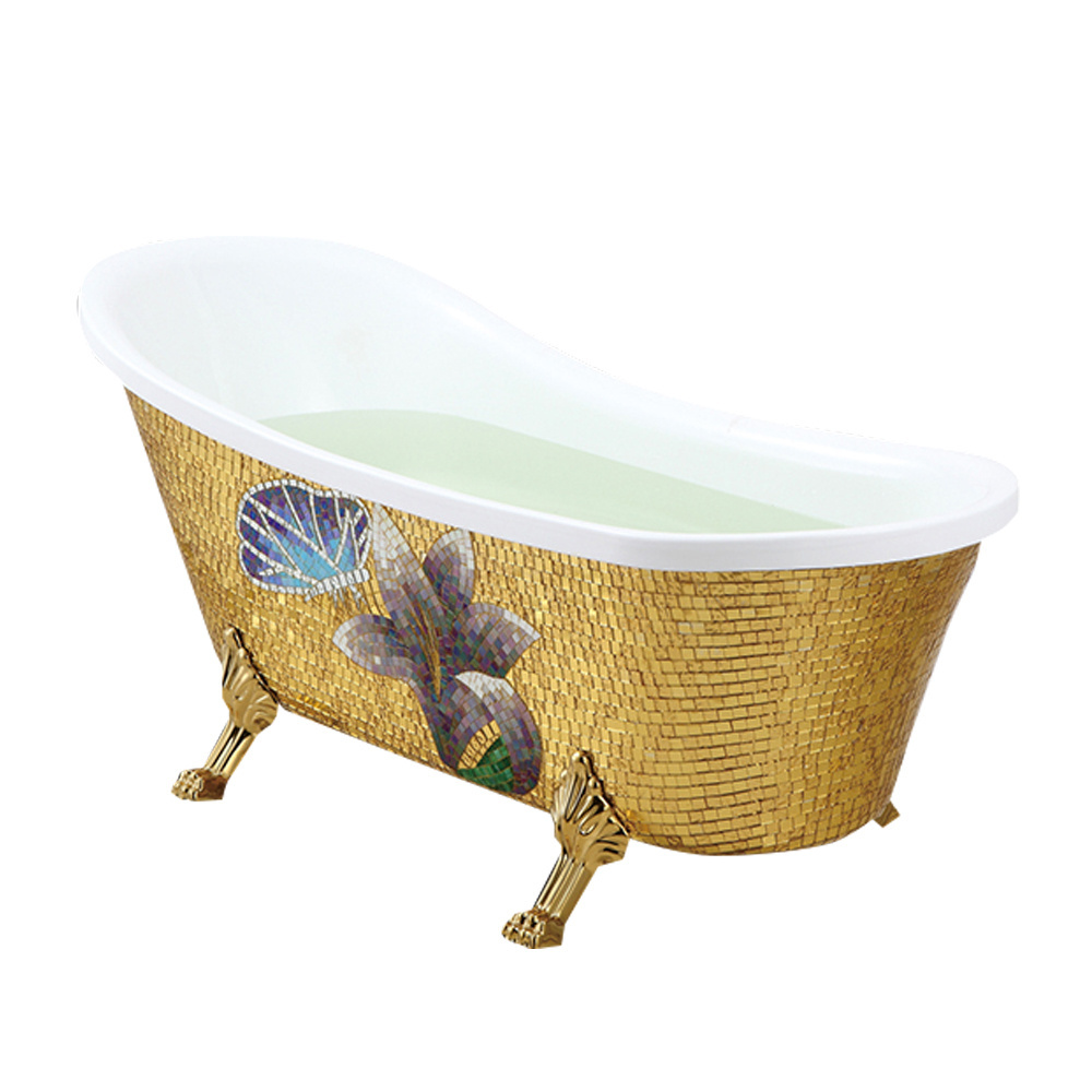 luxury acrylic fiberglass cast iron bath tub bathtubs bathroom soaking freestanding gold clawfoot bathtub with four legs