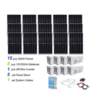 offgrid solar photovoltaic 5000 watts solar system set off grid solar panels 5000w system 5kw hybrid solar power system