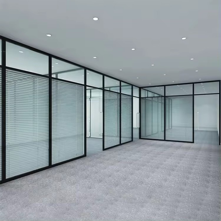 Hot selling thermal break interior position aluminum alloy double large glass 4 panel sliding aluminium windows and doors