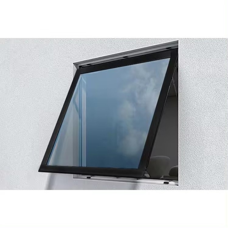 Thermal break aluminum push out luxury windows flip out wind-proof double glazed aluminium awning window