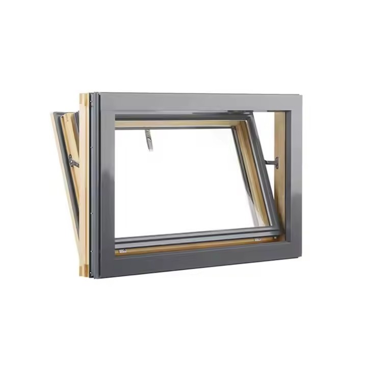 Thermal break aluminum push out luxury windows flip out wind-proof double glazed aluminium awning window