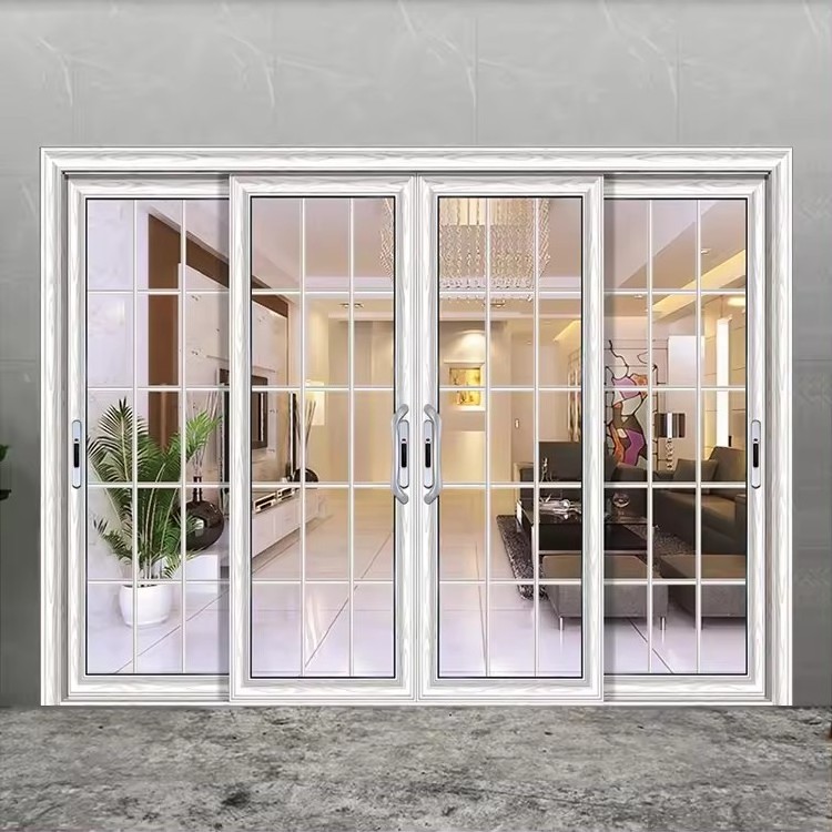 Modern house dining room aluminium doors custom living room soundproof thermal break aluminum alloy glass sliding french door