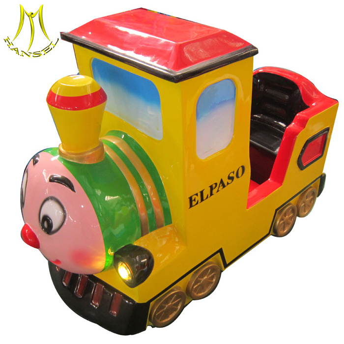 Hansel amusement coin operated kiddie ride on fiberglass train