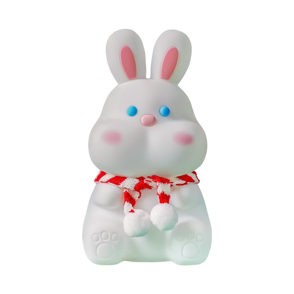 Silicone Rabbit Kids Lamp Bunny Led Silicone Baby Sleeping Aid Night Lamp Rechargeable Nursery Night Light