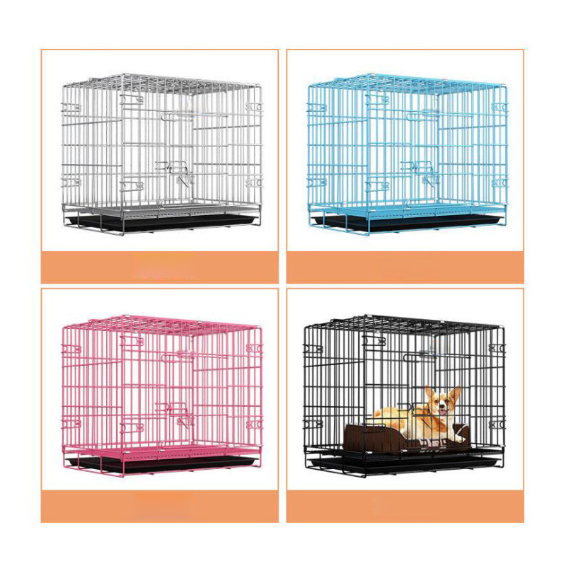 Bold folding pet transportation medium-sized dog and pigeon pet iron cage