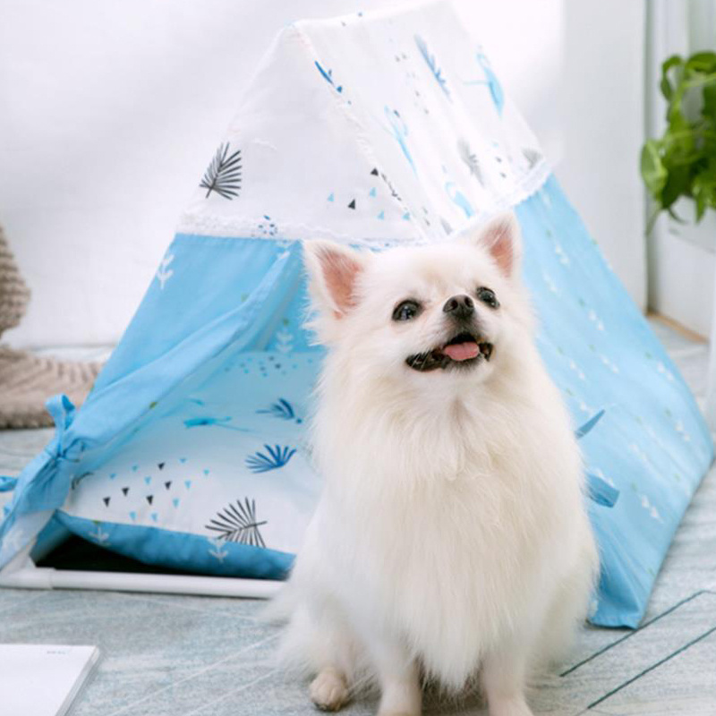 Dog kennel cat litter nest tent surrounded by half warm winter washable cat pet supplies small dog Teddy