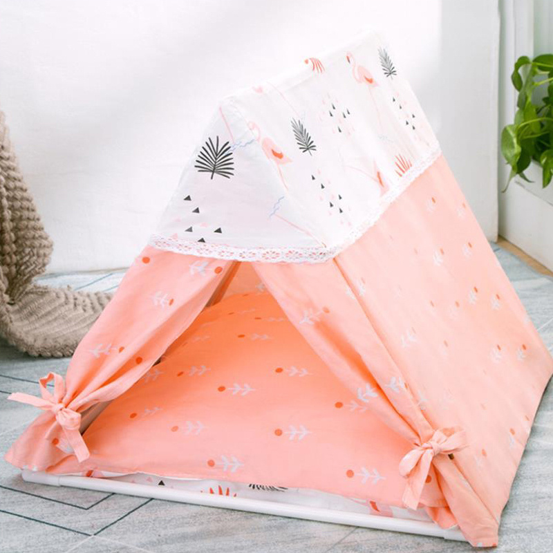 Dog kennel cat litter nest tent surrounded by half warm winter washable cat pet supplies small dog Teddy