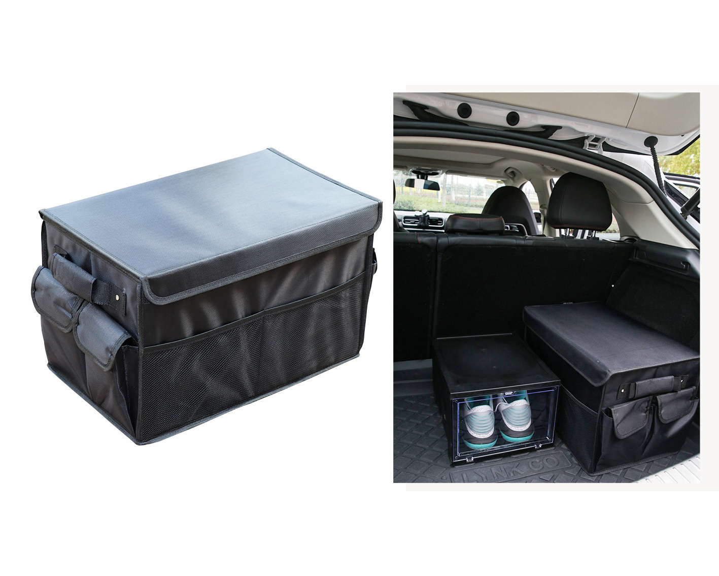 Large car trunk organizer car seat boot trunk storage car organizer for SUV