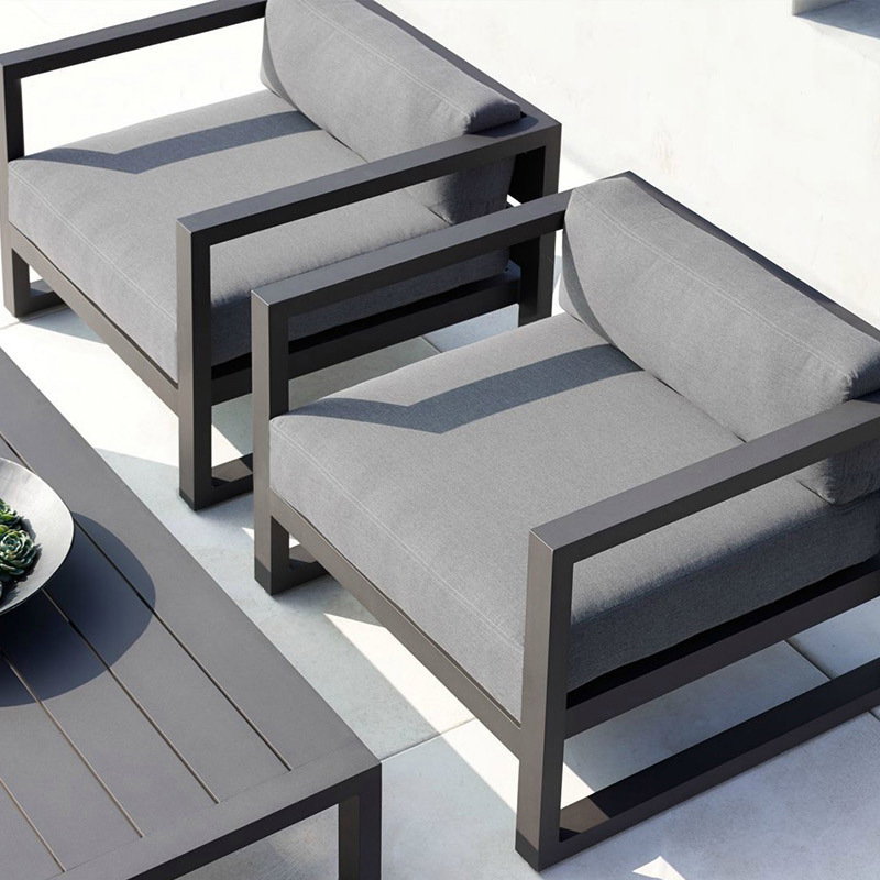 black metal backyard aluminium sofa set furniture wood outdoor garden sofas rattan outdoor furniture patio furniture