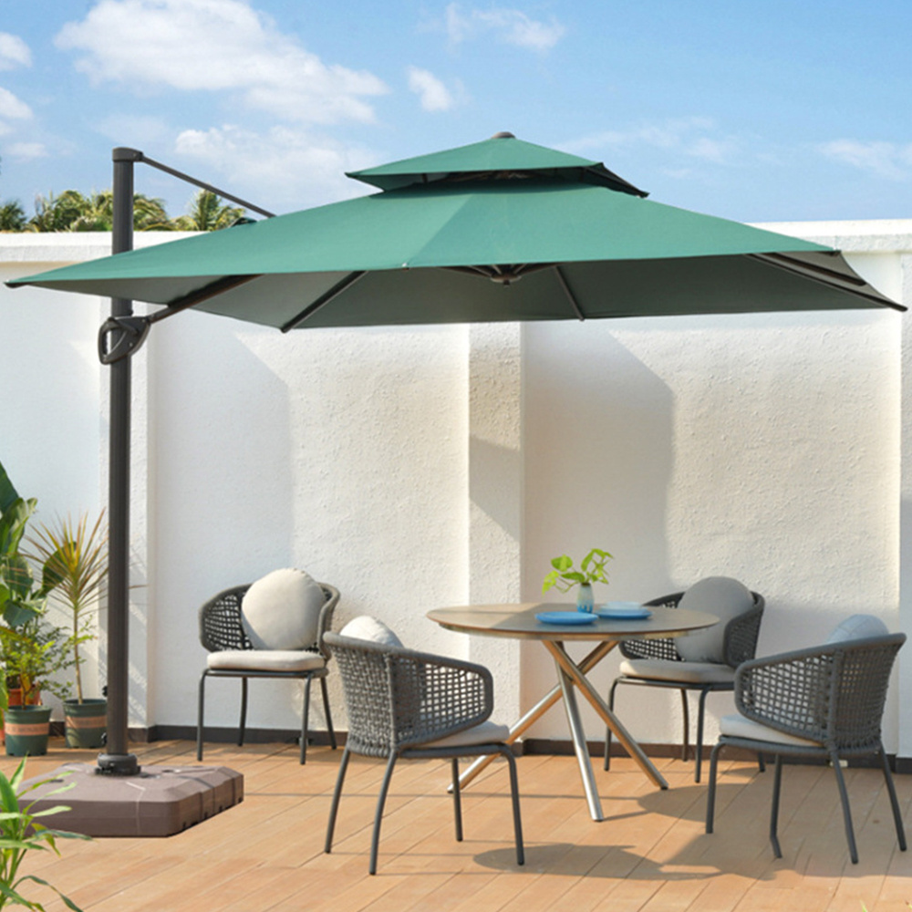 extra strong outdoor umbrellas big size garden aluminum poolside table swimming pool umbrella with table and chairs