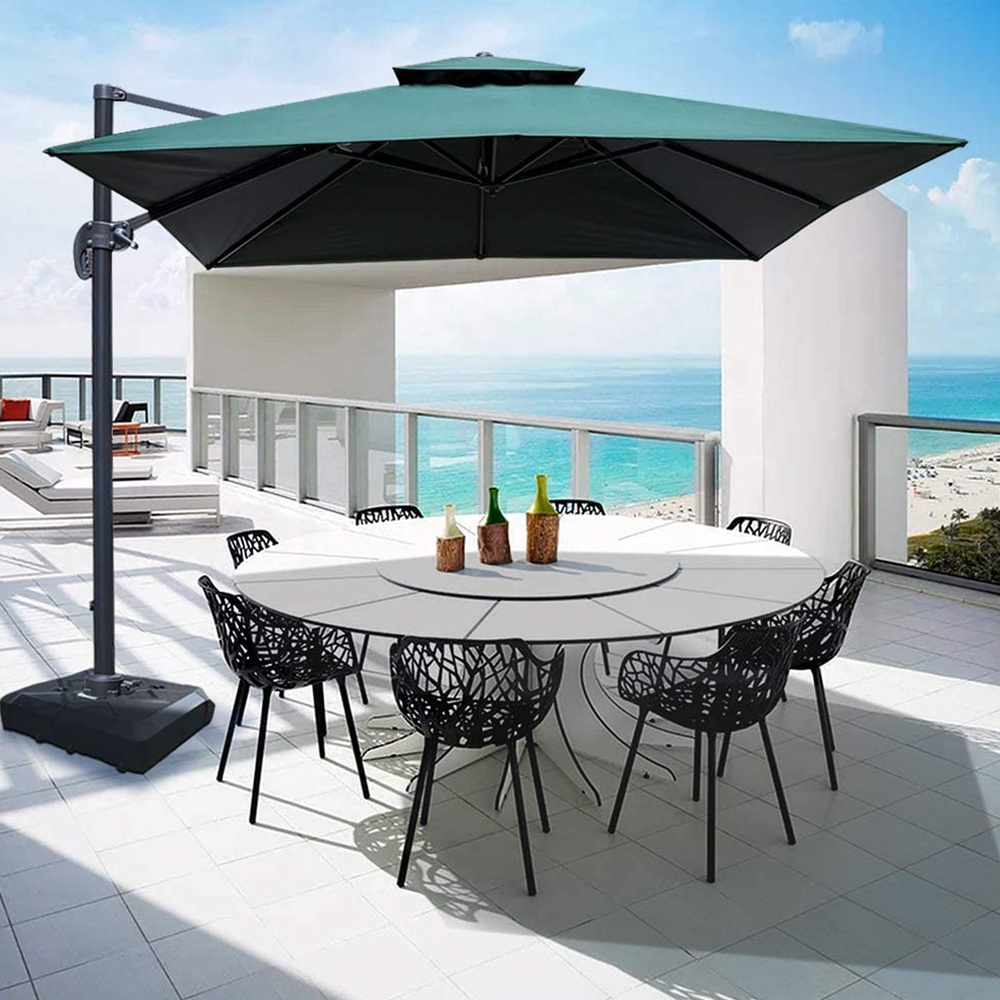 extra strong outdoor umbrellas big size garden aluminum poolside table swimming pool umbrella with table and chairs